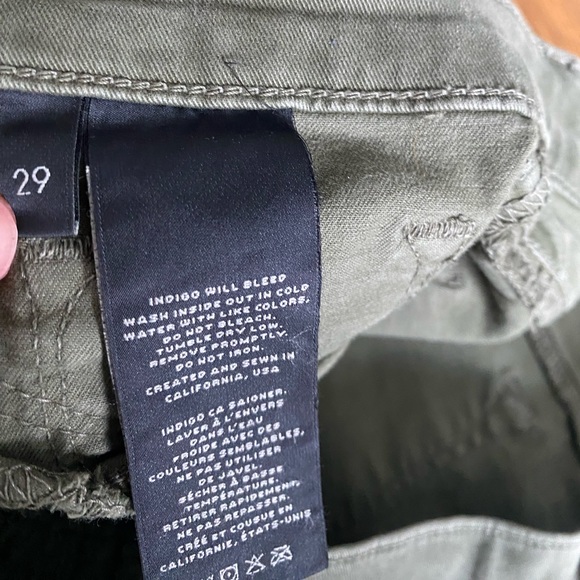 J BRAND | Green Jungle Mid Rise Distressed Skinny Jeans - Size 29 - Picture 6 of 7